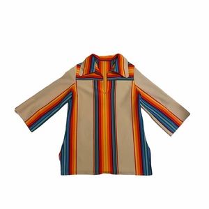 Vintage 70s rainbow blouse